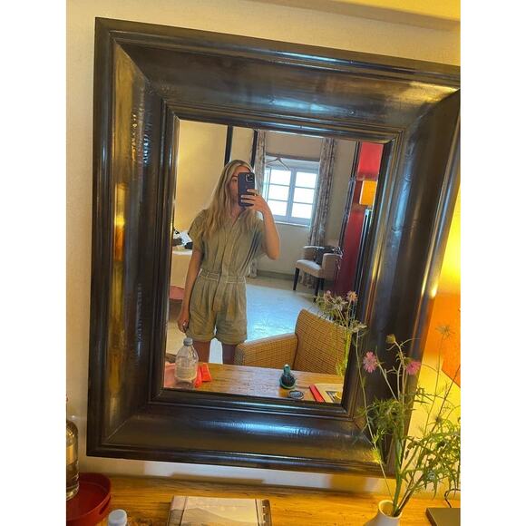 VANESSA BRUNO Khaki Cotton Blend Mock Neck Open Back Atalante Romper size 36 - Picture 12 of 13